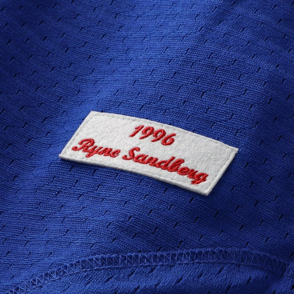 Royal Ryne Sandberg Chicago Cubs Mitchell & Ness Cooperstown Collection 1996 Mesh Batting Practice Button-Up Jersey