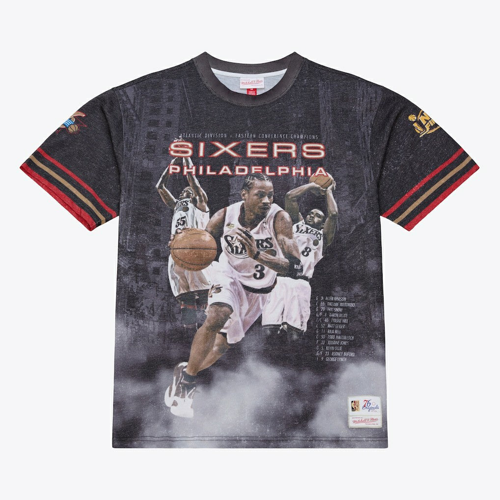 Mitchell & Ness Philadelphia 76ers Hardwood Classics Originals Collection 2000-2001 Team Roster T-Shirt