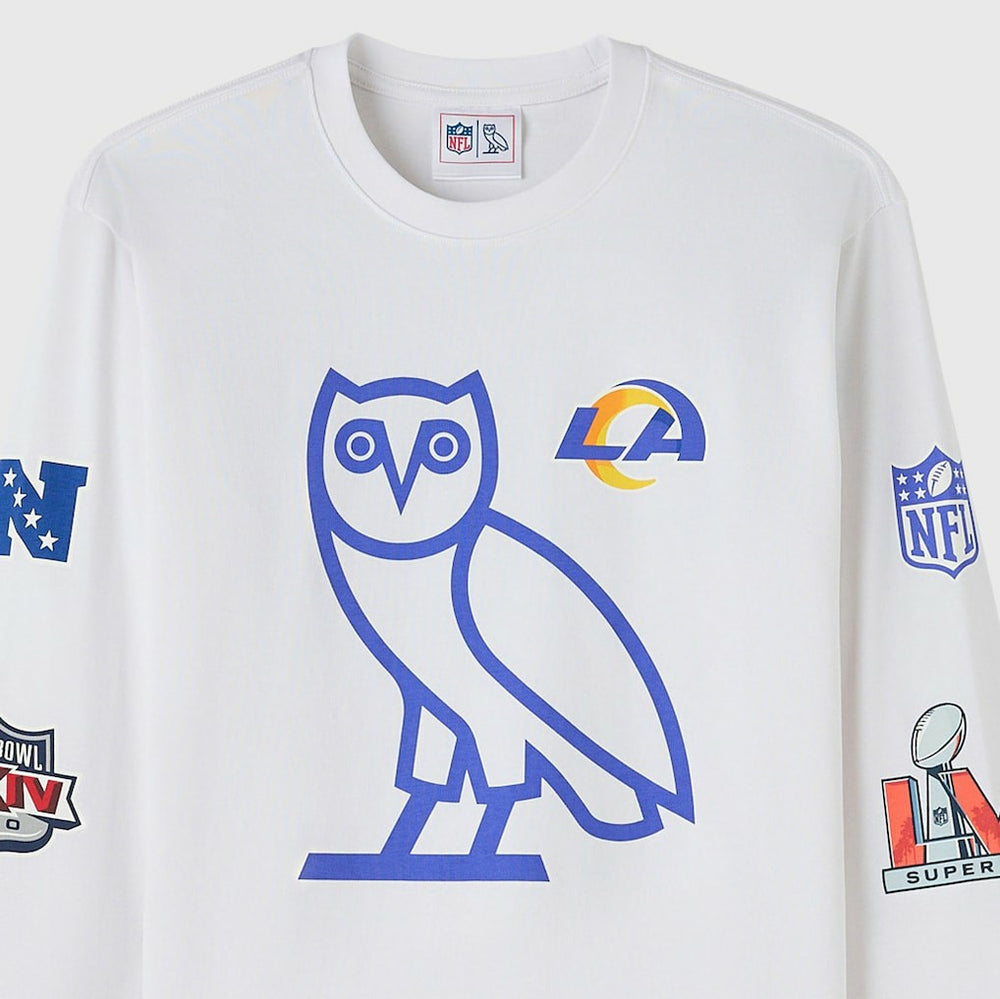 OVO x NFL Unisex Long Sleeve T-Shirt - Los Angeles Rams T-shirts
