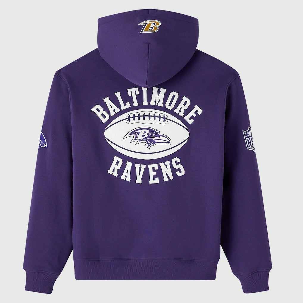 OVO x NFL Unisex Full-Zip Waffle-Lined Hoodie - Baltimore Ravens Hoodies