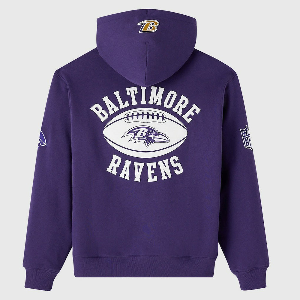 OVO x NFL Unisex Full-Zip Waffle-Lined Hoodie - Baltimore Ravens Hoodies