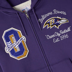 OVO x NFL Unisex Full-Zip Waffle-Lined Hoodie - Baltimore Ravens Hoodies