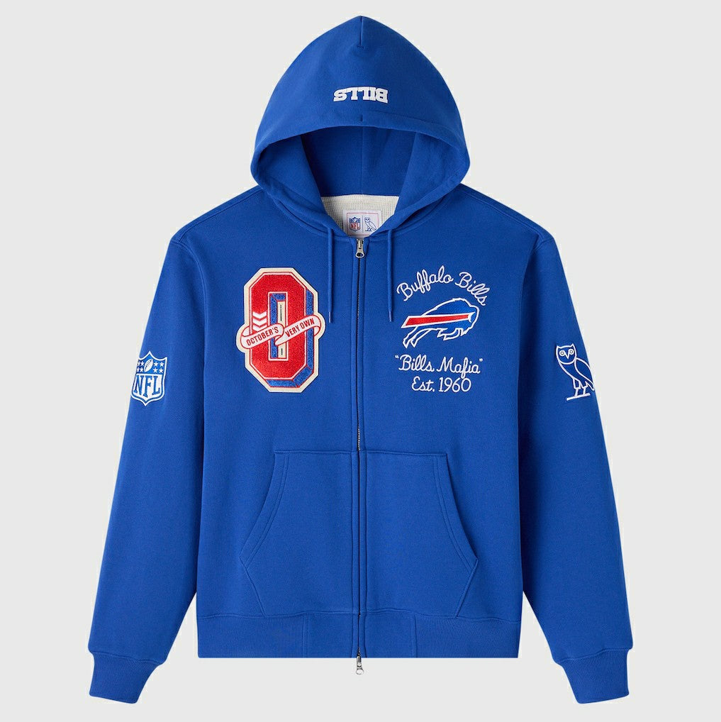 OVO x NFL Unisex Full-Zip Waffle-Lined Hoodie - Buffalo Bills Hoodies
