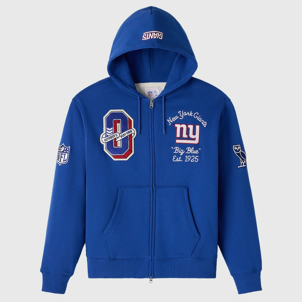OVO x NFL Unisex Full-Zip Waffle-Lined Hoodie - New York Giants Hoodies