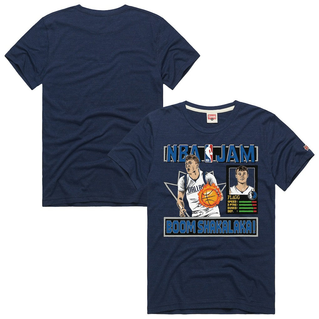 Cooper Flagg Dallas Mavericks Homage Unisex NBA Jam Tri-Blend T-Shirt sale