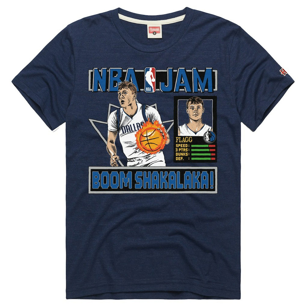 Cooper Flagg Dallas Mavericks Homage Unisex NBA Jam Tri-Blend T-Shirt sale