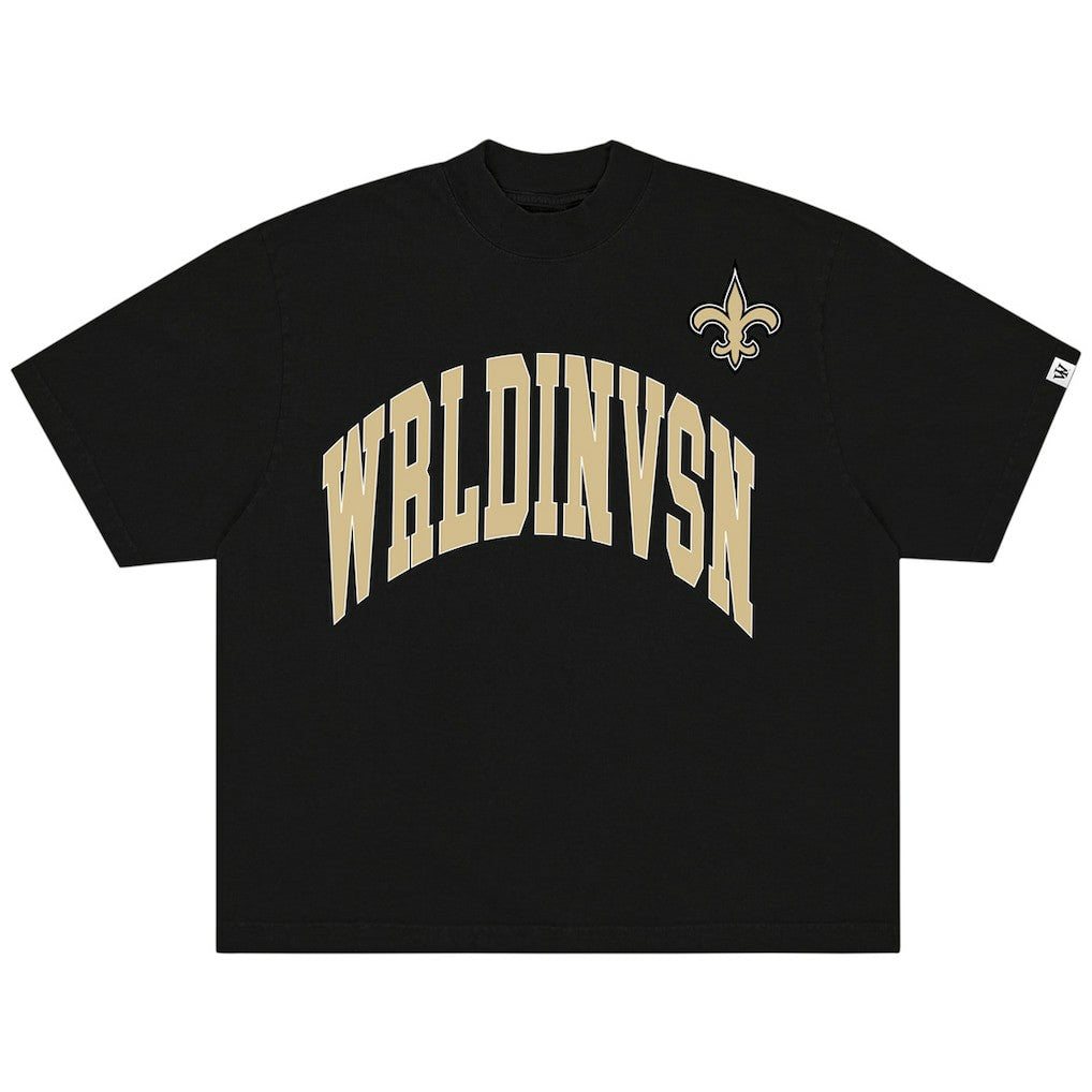 WRLDINVSN x  Unisex Oversized Arch T-Shirt - New Orleans Saints T-shirts