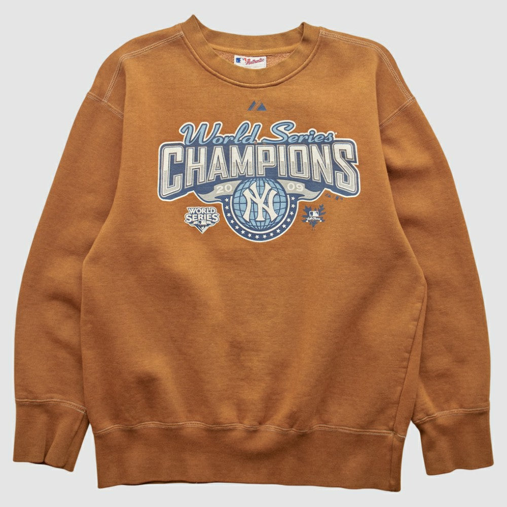 Brown New York Yankees Majestic 2009 Pullover Sweatshirt