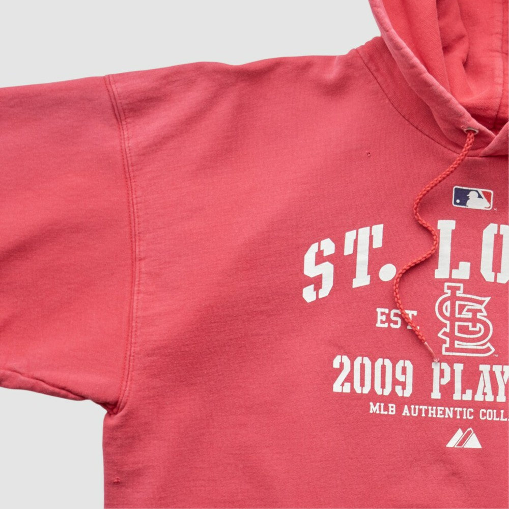 Red St. Louis Cardinals Majestic 2009 Hooded Pullover Sweatshirt
