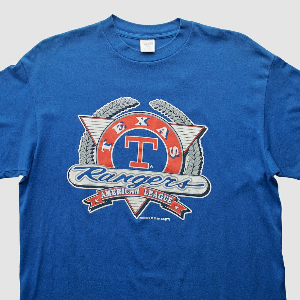 Blue Texas Rangers Trench 1991 T-shirt