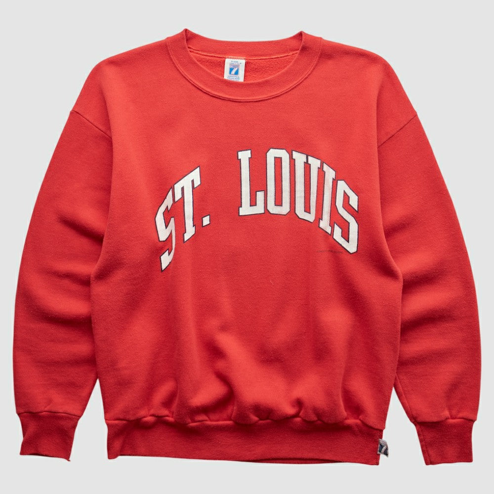 Red St. Louis Cardinals Logo 7 90s Sweatshirt