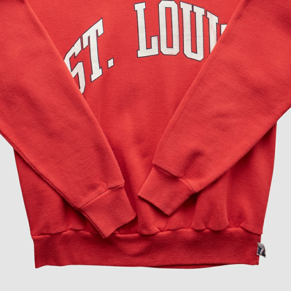 Red St. Louis Cardinals Logo 7 90s Sweatshirt