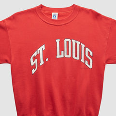 Red St. Louis Cardinals Logo 7 90s Sweatshirt