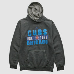 Dark Heather Gray Chicago Cubs Adidas 2010s Hooded Pullover Sweatshirt