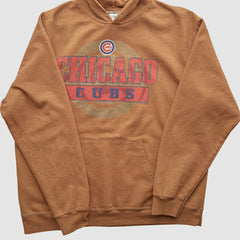 Tan Chicago Cubs 2000s Hooded Pullover Sweatshirt