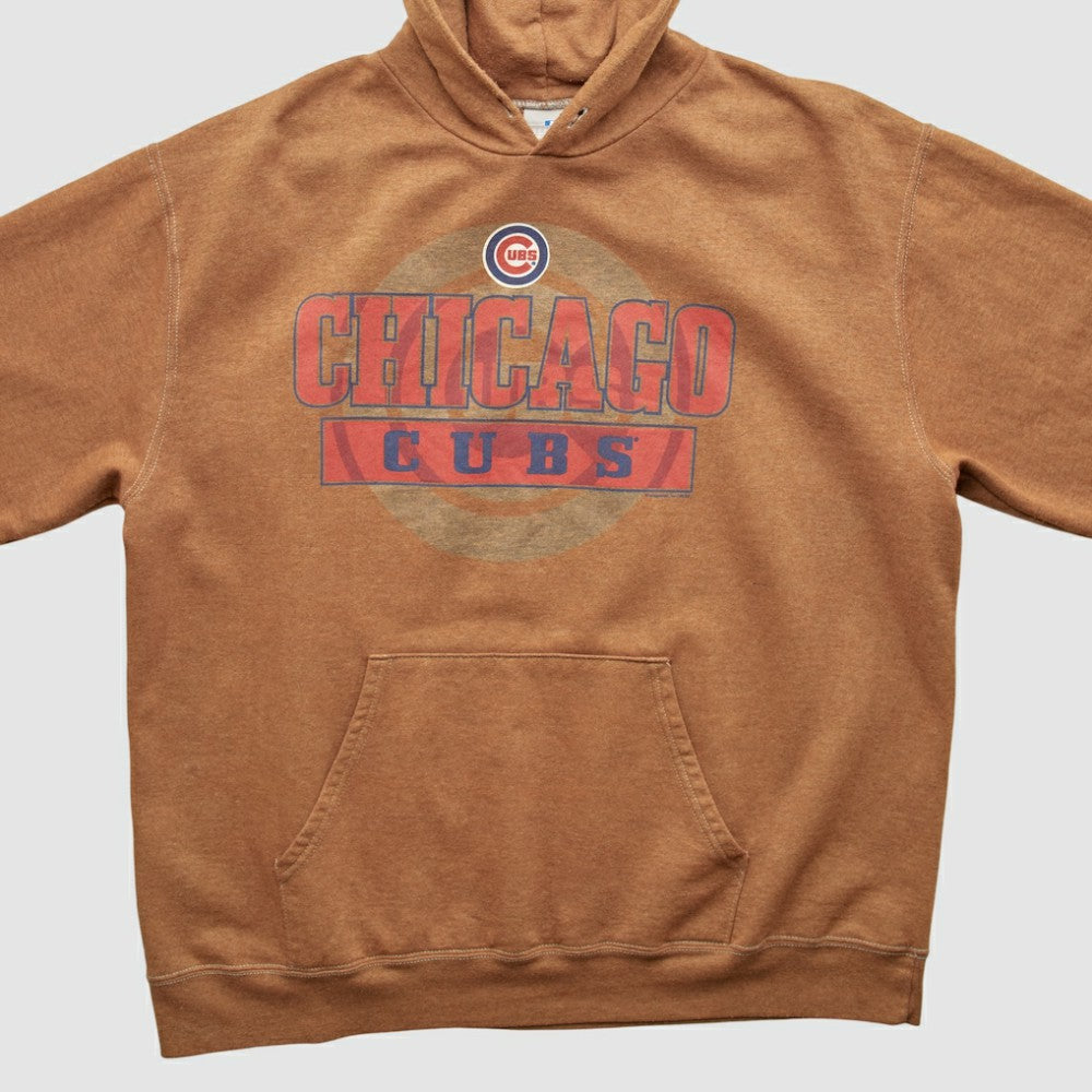 Tan Chicago Cubs 2000s Hooded Pullover Sweatshirt