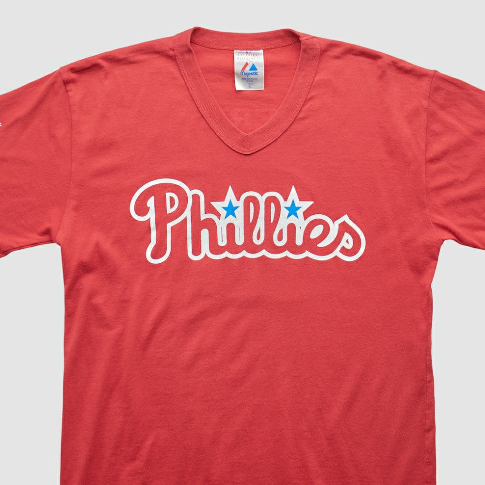 Red Philadelphia Phillies Majestic 2000s T-shirt
