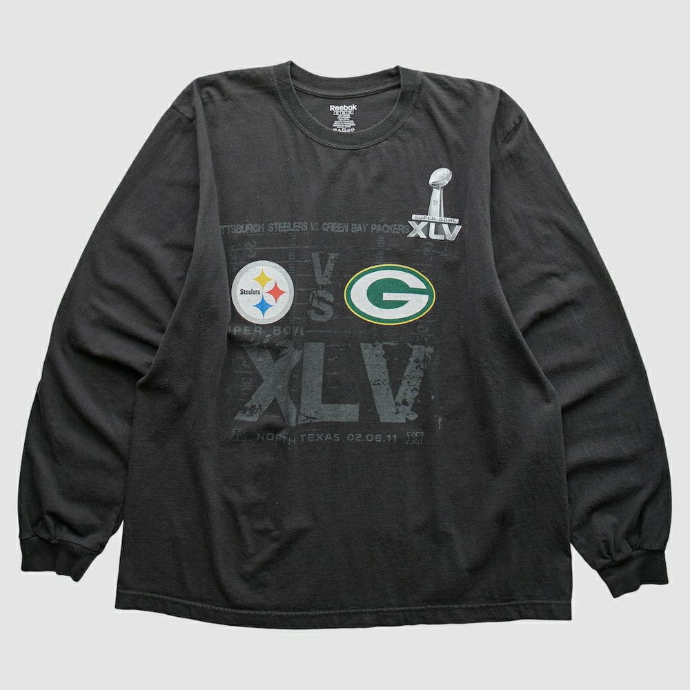 Superbowl XLV Reebok 2011 Long Sleeve T-shirt - Pittsburgh Steelers T-shirts