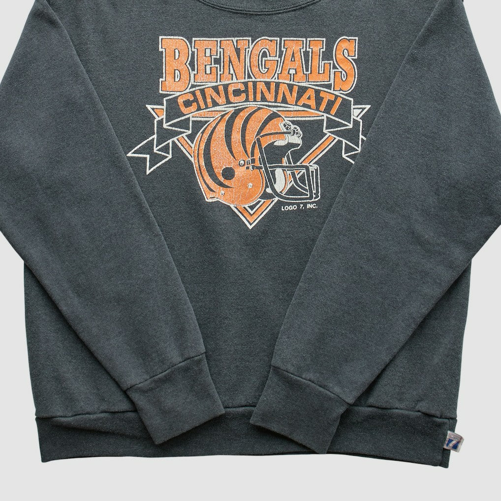 Logo 7 80s Pullover Sweatshirt - Cincinnati Bengals Pullover