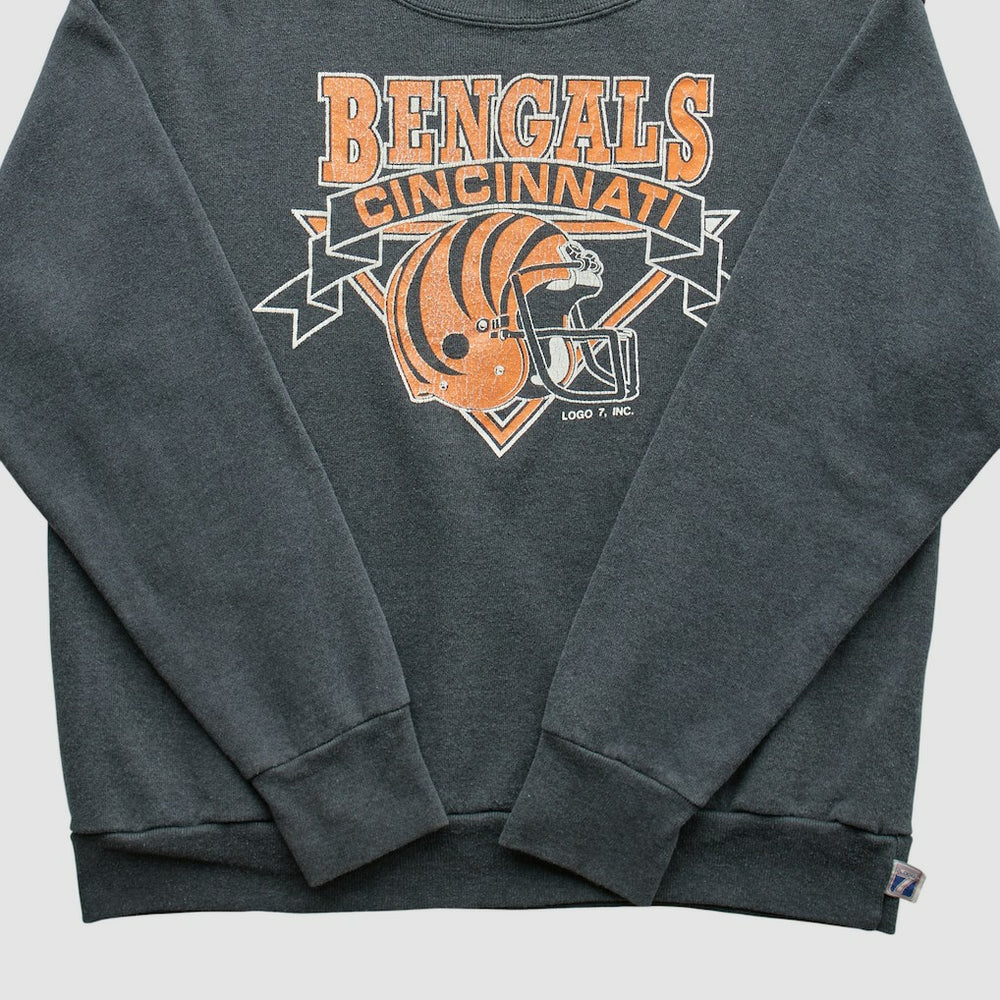 Logo 7 80s Pullover Sweatshirt - Cincinnati Bengals Pullover