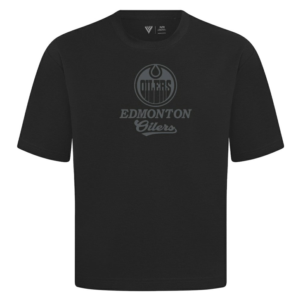 NHL Edmonton Oilers Levelwear Shadow Surge Luxe Signature Knit T-Shirt