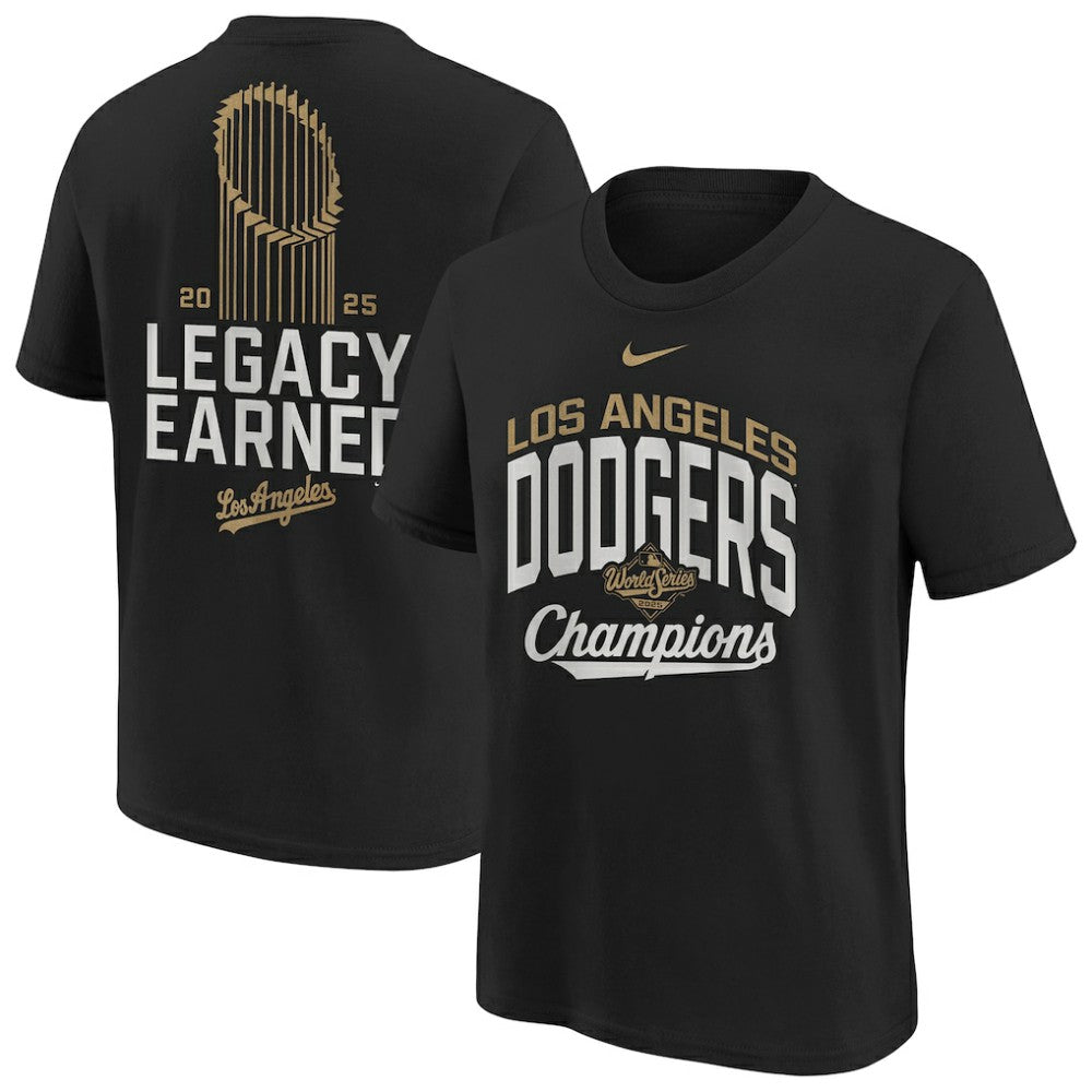 Black Los Angeles Dodgers Nike Youth 2026 Gold Collection Legacy Earned T-Shirt