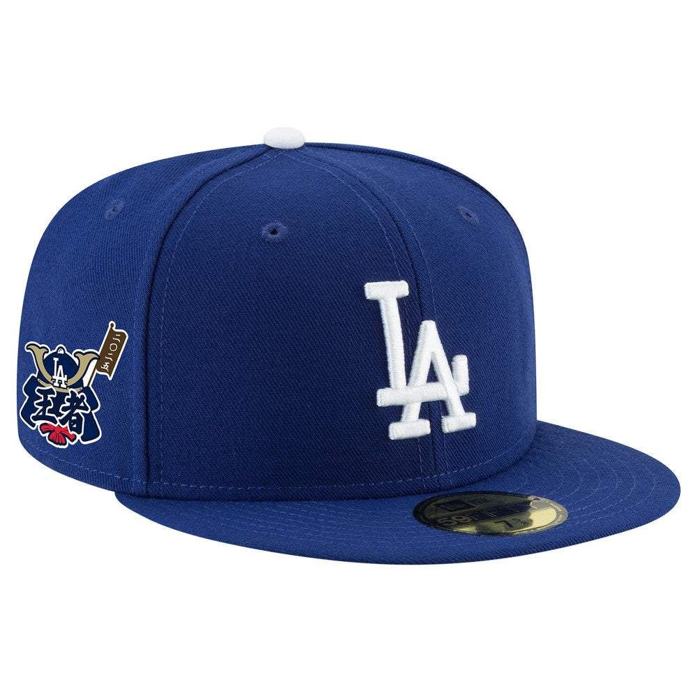 Royal Los Angeles Dodgers New Era 2025 Champions Samurai Side Patch 59FIFTY Fitted Hat