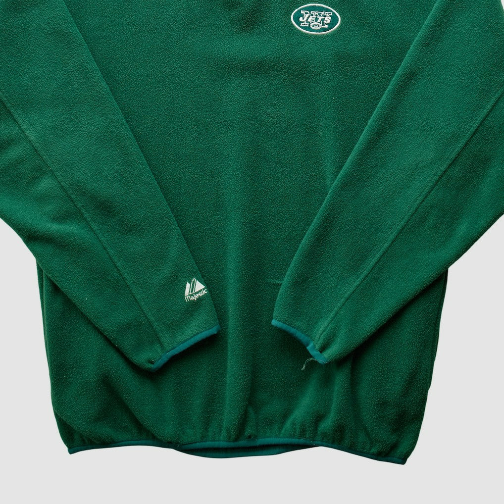 Majestic 2000s 1/4 Zip Sweatshirt - New York Jets Sweatshirts