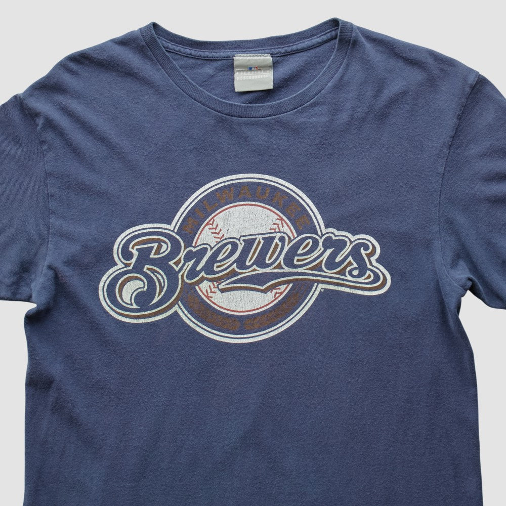 Navy Milwaukee Brewers MLB 2000s T-shirt