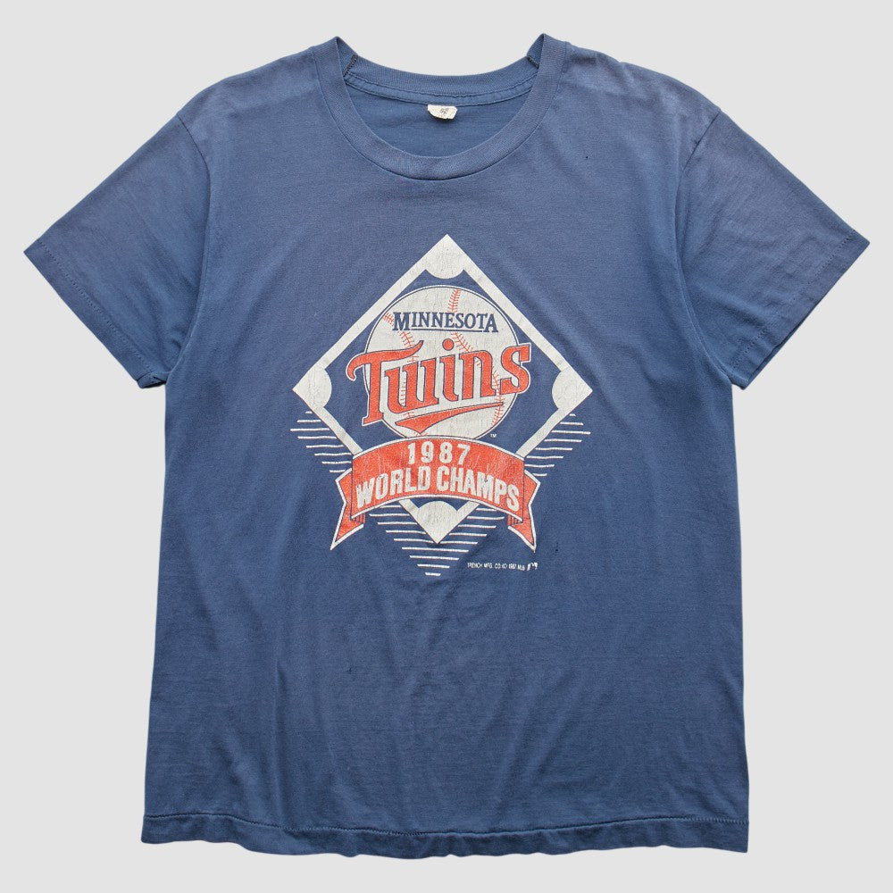 Blue Minnesota Twins Trench 1987 T-shirt