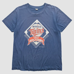 Blue Minnesota Twins Trench 1987 T-shirt