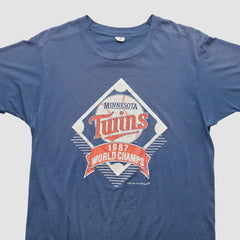 Blue Minnesota Twins Trench 1987 T-shirt