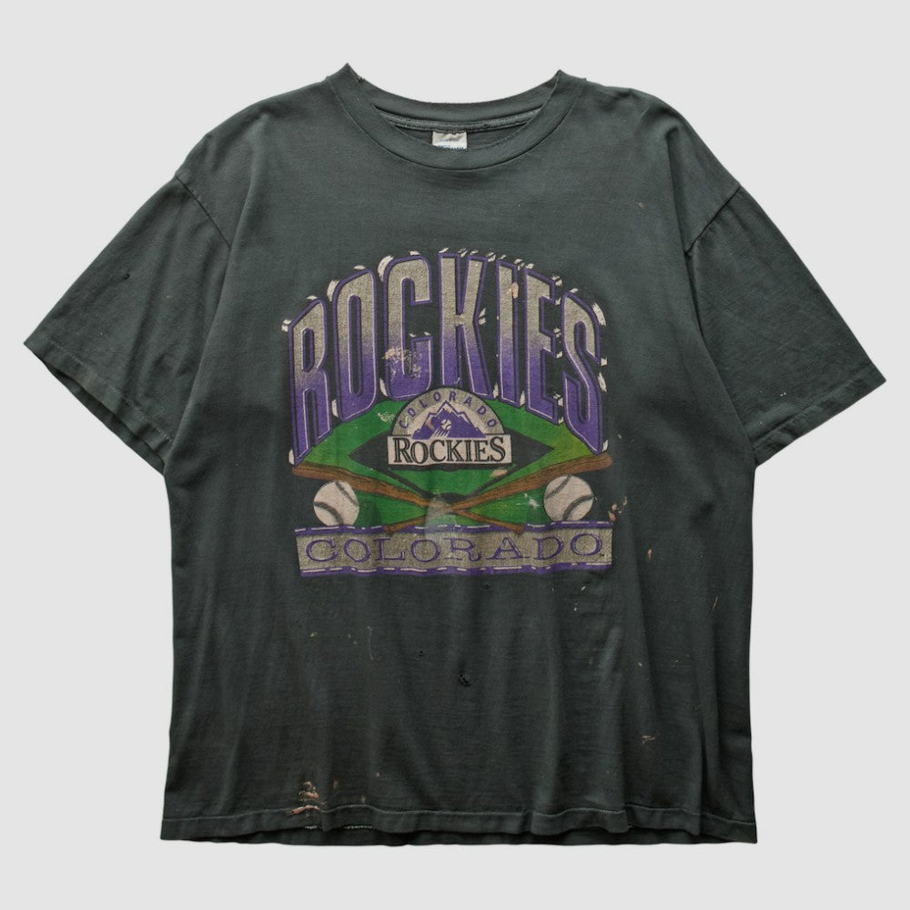 Black Colorado Rockies Salem 90s T-shirt