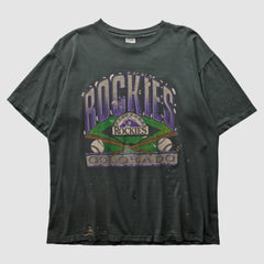 Black Colorado Rockies Salem 90s T-shirt