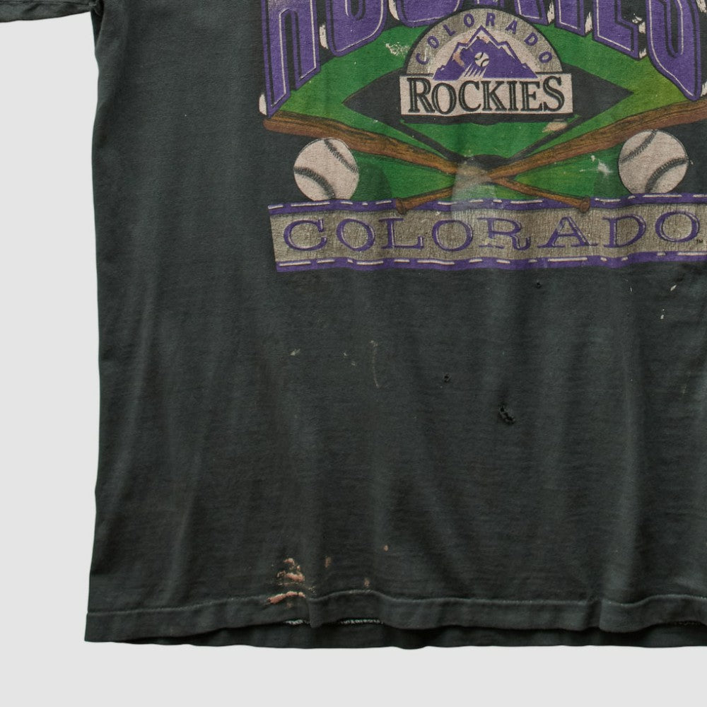 Black Colorado Rockies Salem 90s T-shirt