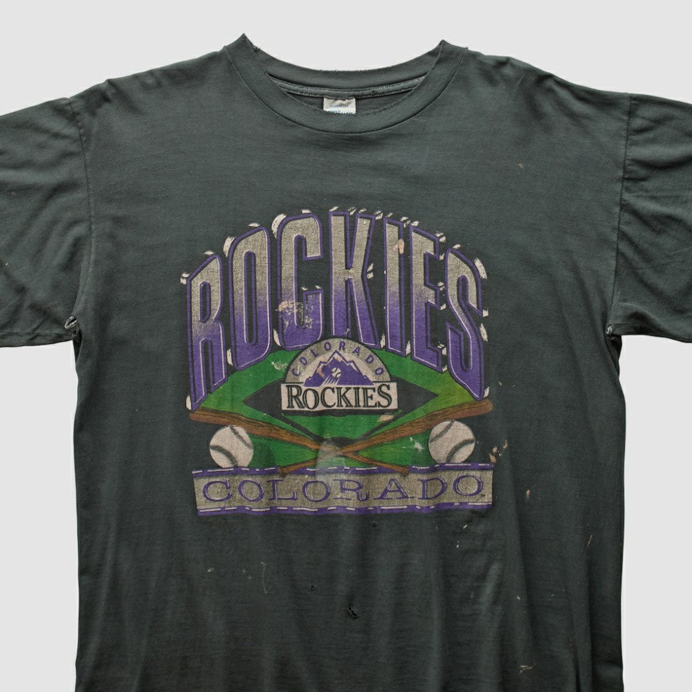Black Colorado Rockies Salem 90s T-shirt