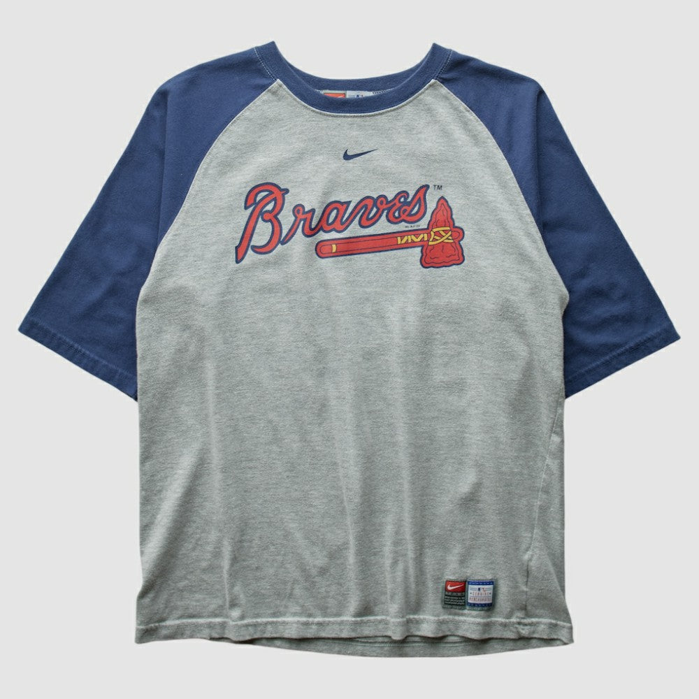 Gray Atlanta Braves Nike 2000s T-shirt