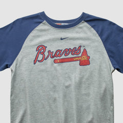 Gray Atlanta Braves Nike 2000s T-shirt