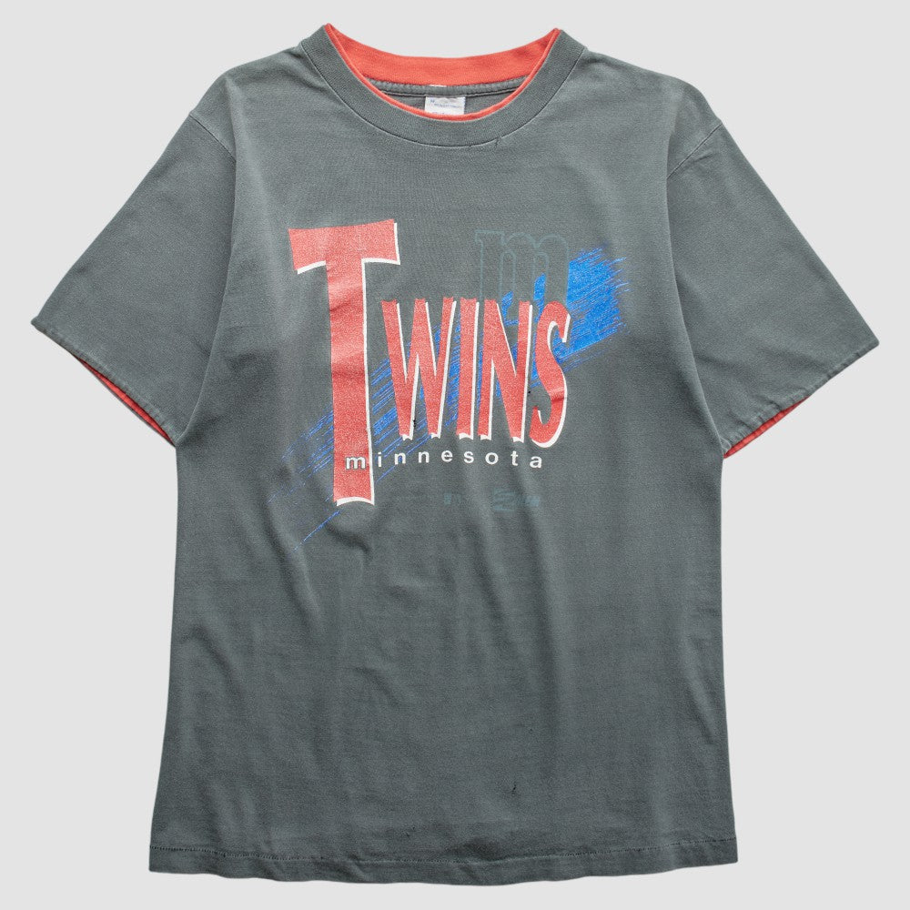 Gray Minnesota Twins Salem 90s T-shirt