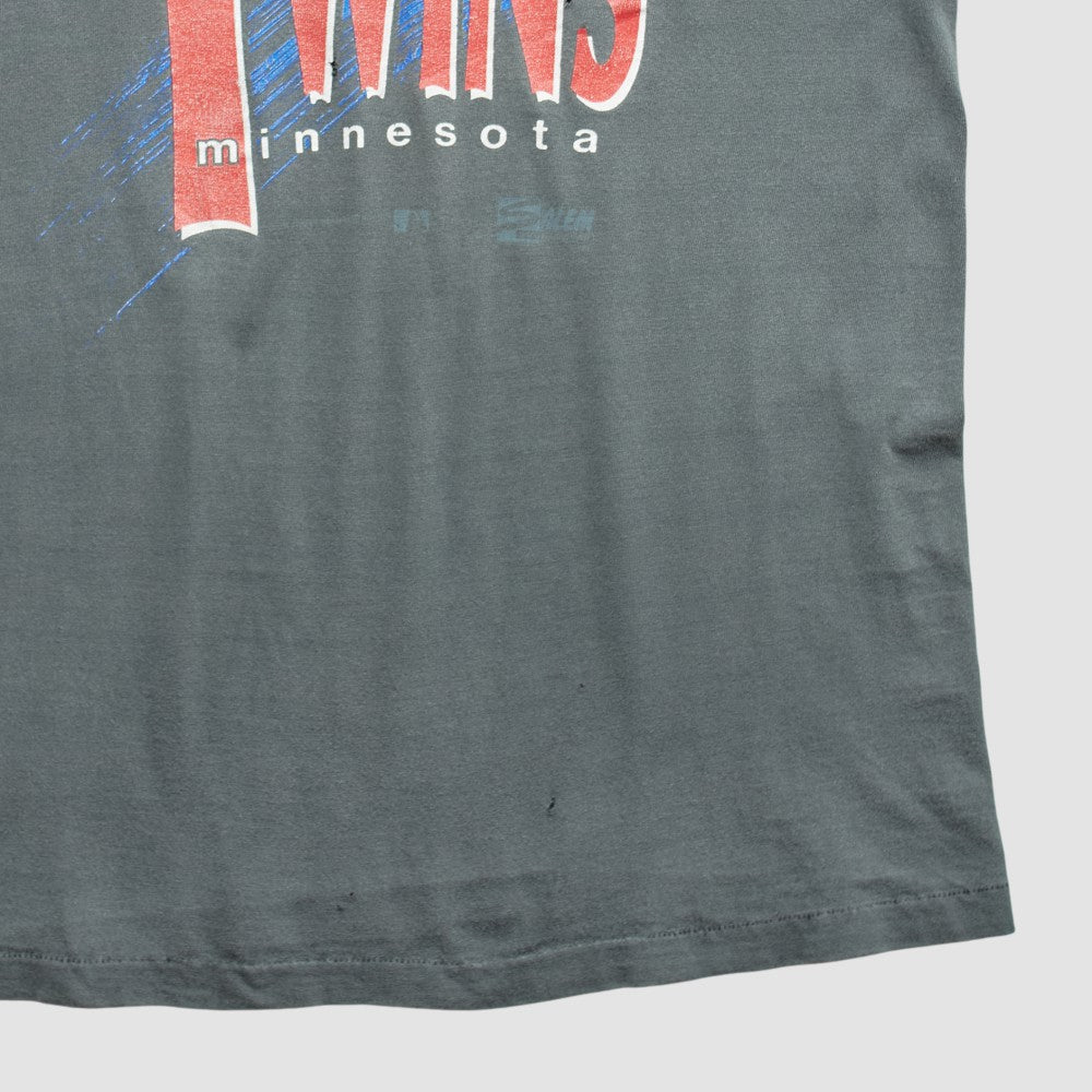 Gray Minnesota Twins Salem 90s T-shirt