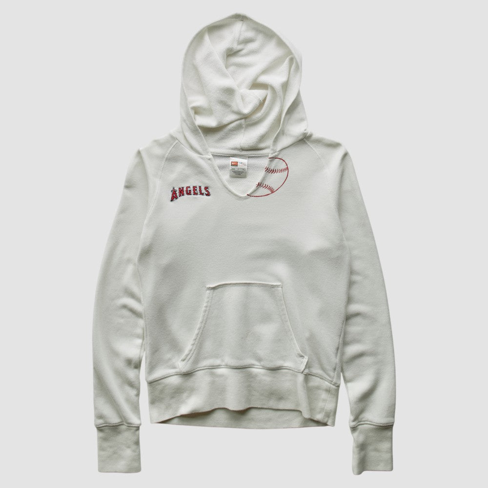 White Los Angeles Angels 2000s Hooded Sweatshirt
