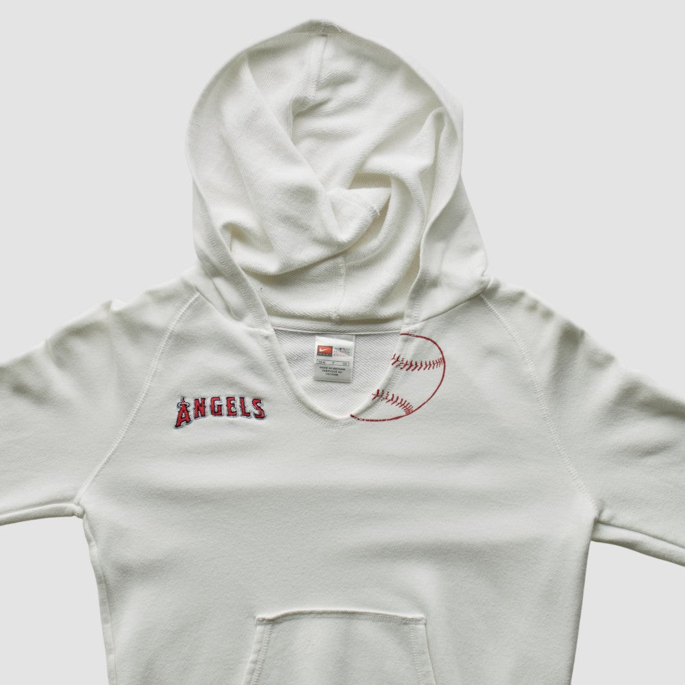 White Los Angeles Angels 2000s Hooded Sweatshirt