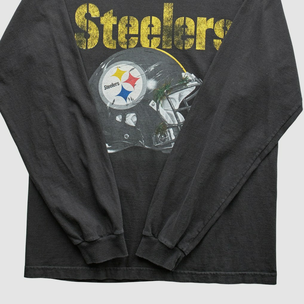 Reebok 2010s Long Sleeve T-shirt - Pittsburgh Steelers T-shirts