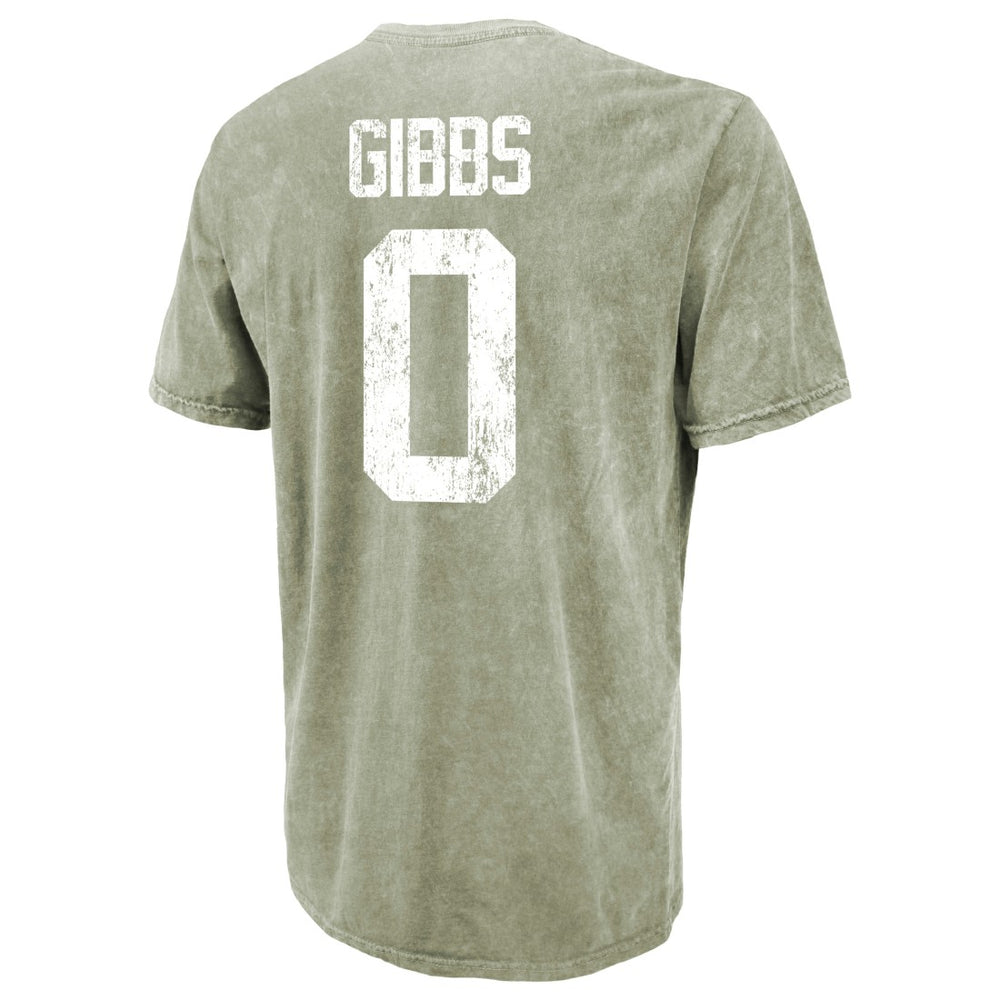 Jahmyr Gibbs  Majestic Threads Mineral Wash Name & Number T-Shirt - Detroit Lions T-shirts