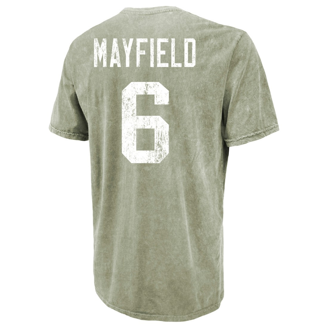 Baker Mayfield  Majestic Threads Mineral Wash Name & Number T-Shirt - Tampa Bay Buccaneers T-shirts