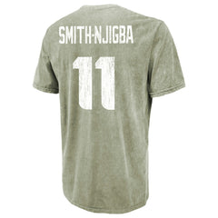 Jaxon Smith-Njigba  Majestic Threads Mineral Wash Name & Number T-Shirt - Seattle Seahawks T-shirts