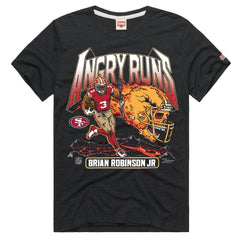 Brian Robinson Jr.  Homage Unisex Angry Runs Player Graphic Tri-Blend T-Shirt - San Francisco 49ers T-shirts