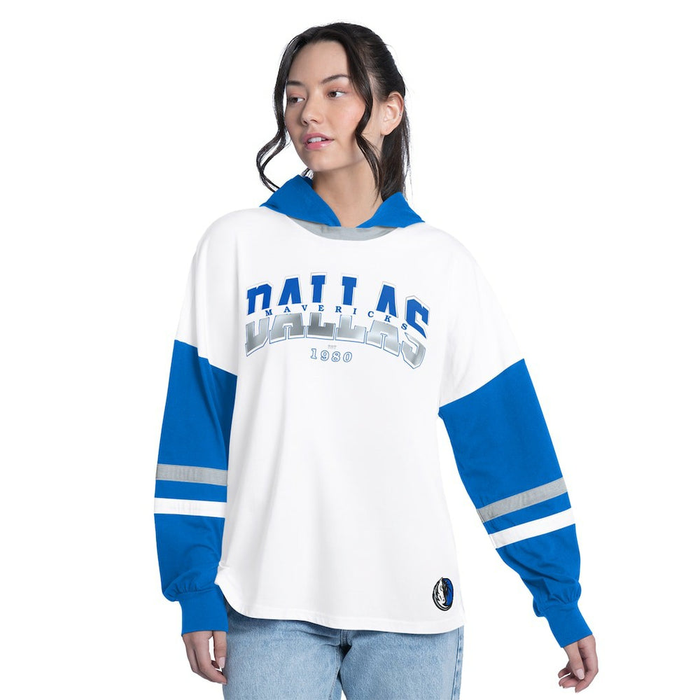 Dallas Mavericks G-III 4Her by Carl Banks Women's Key Player Oversized Hooded Long Sleeve T-Shirt sale