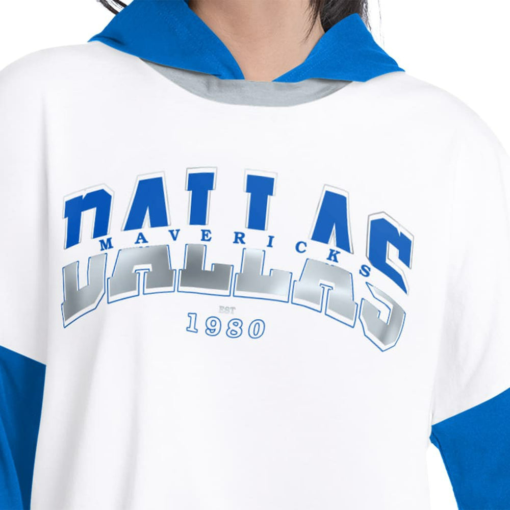 Dallas Mavericks G-III 4Her by Carl Banks Women's Key Player Oversized Hooded Long Sleeve T-Shirt sale
