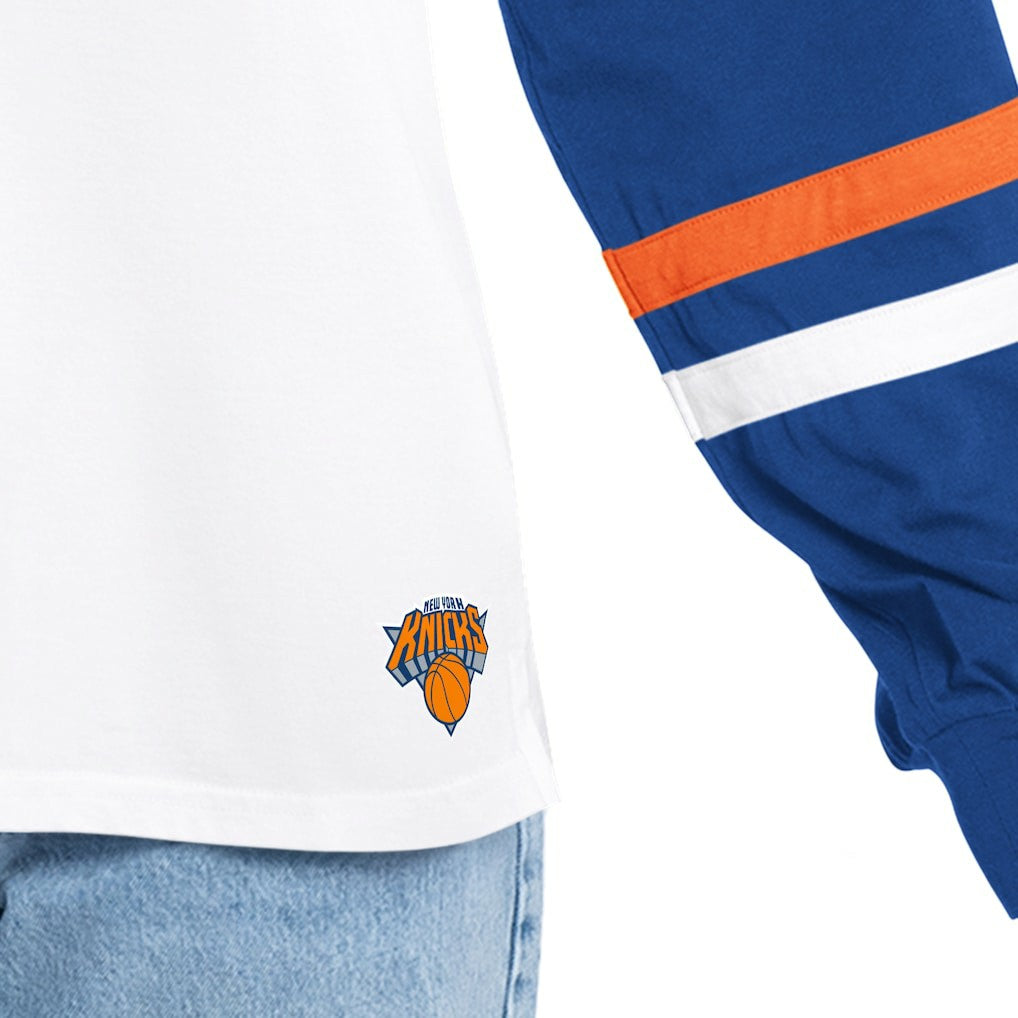 New York Knicks G-III 4Her by Carl Banks Women's Key Player Oversized Hooded Long Sleeve T-Shirt